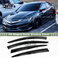 thumbnail image 1 of Fits 2013-2021 Acura ILX Wavy JDM Mugen Style Window Visor Rain Guard Deflector, 1 of 6