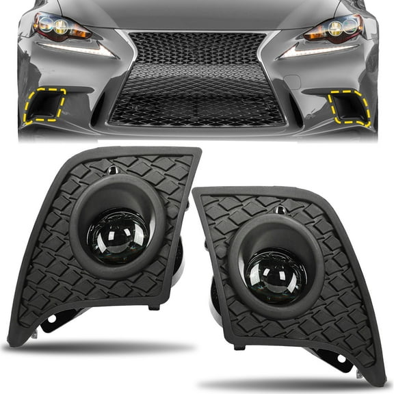 Fits 2014-2016 Lexus IS F-Sport Fog Lights Bumper Driving Lamp w/ Switch+Bulbs