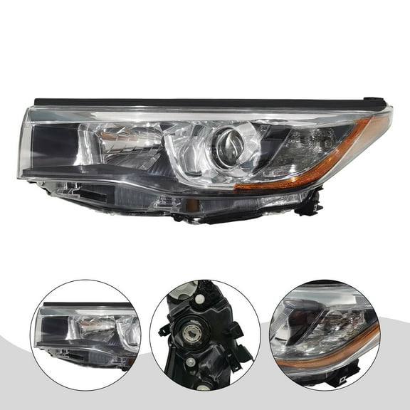 Fits 2014-2016 Toyota Highlander Halogen Left Driver Side Headlight Head Lamp LH Left Headlamp Halogen Headlight Assembly For 2014-2016 Toyota Highlander Driver Headlamp Left Driver