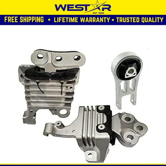 Fits 2014-2019 Jeep Cherokee 2.4L Auto Engine Motor&Transmission Mount | A5844 A5858 A5847