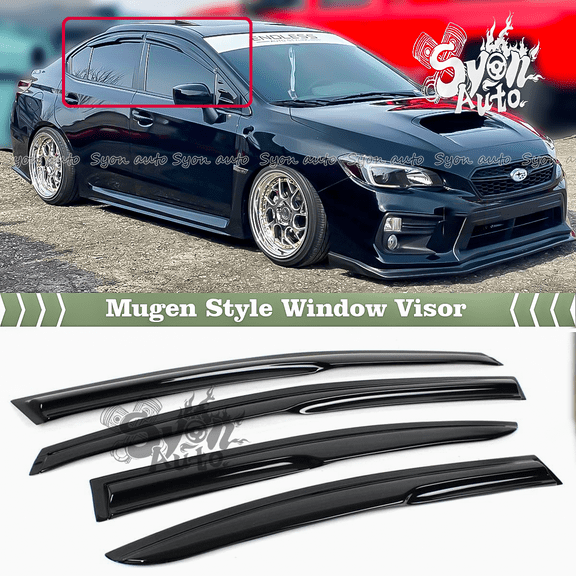Fits 2015-2020 Subaru WRX STI Sedan JDM 3D Mugen Style Window Visor Rain Guard