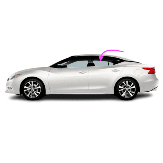 Fits: 2016-2018 Nissan Maxima 4DR Sedan Driver Side Rear Left Door Window Glass
