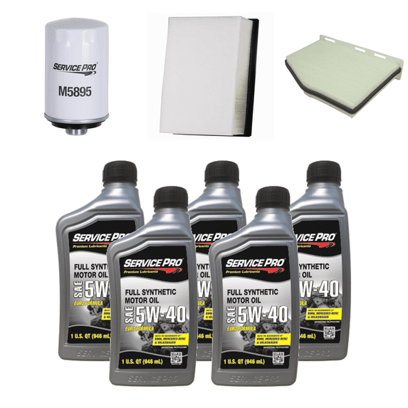 Fits: 2018 Audi Q3 2.0L Complete Oil, Air & Cabin Filter Kit (5W-40)