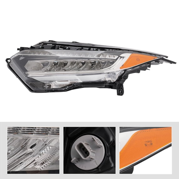 Replacement Halogen Projector Headlight Assembly With LED DRL For Honda Replacement Halogen Projector Headlight Assembly With LED DRL For Honda