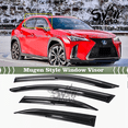 thumbnail image 1 of Fits 2019-2021 Lexus UX200 UX250h JDM 3D Wavy Mugen Style Window Visor Rain Guard, 1 of 6