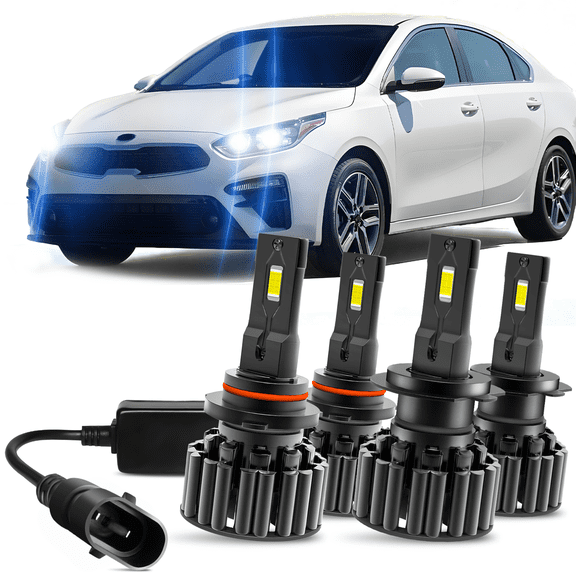 Fits 2019-2022 Kia Forte LED Headlight Bulb 9005+H7 High/Low Beam Replacement Kit