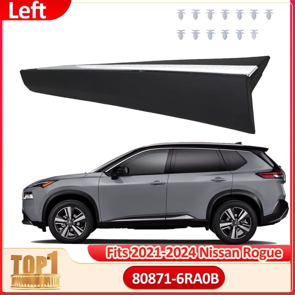 Fits 2021-2024 Nissan Rogue Door Trim Chrome Molding Front Left Driver Side
