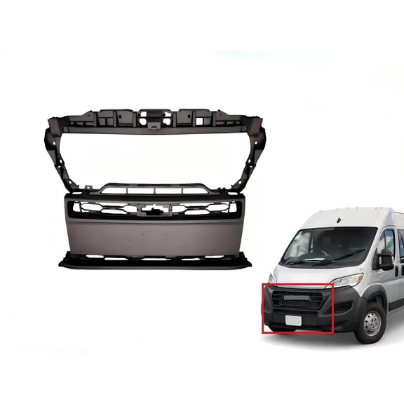 Fits 2023-2025 Ram Promaster 1500-3500 Front Bumper Center Middle Cover