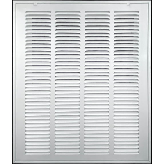 Fits 20x30 Duct Opening | Steel Return Air Filter Grille by Handua [Fixed Hinged] for 1-inch Filters | Vent Cover Grill for Sidewall and Ceiling | White | Outer Dimensions: 22 5/8"W X 32 5/8"H