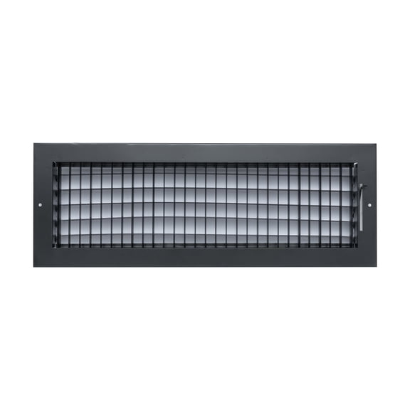 Fits 20x6 Duct Opening Steel Adjustable Air Supply Grille by Handua | Register Vent Cover Grill for Sidewall and Ceiling | Black | Out Dim: 21.75" X 7.75"