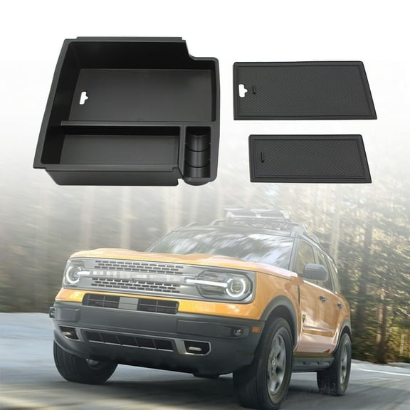 Fits 21-22 Ford Bronco Center Console Organizer Insert Tray Armrest Storage Box