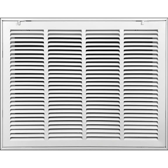 Fits 24x18 Duct Opening | Steel Return Air Filter Grille by Handua [Removable Door] for 1-inch Filters | Vent Cover Grill | White | HVAC Cold Air Intake Grille | Outer Dimensions: 26 5/8"W X 20 5/8"H