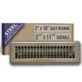 thumbnail image 1 of Fits 2x10 Duct Opening Floor Register with Louvered Design by Handua | Heavy Duty Walkable Design with Damper | Floor Vent Grille | Easy to Adjust Air Supply Lever | Brown, 1 of 8