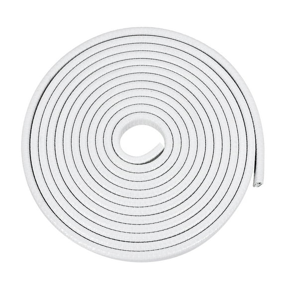 Uxcell Fits 3/64"-9/64" Edge 16.4Ft/5MEdge Trim U Seal w Iron Sheet White Plastic