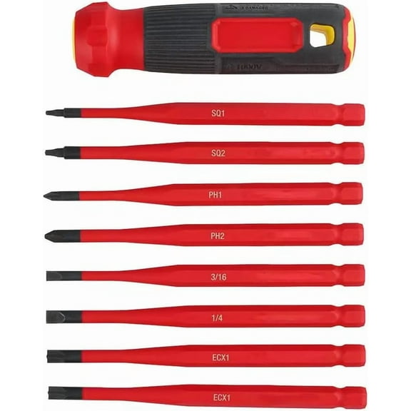 Fits 48-22-2218 8-in-1 1000V Insulated Slim Tip Multi-Bit Screwdriver Set, Red