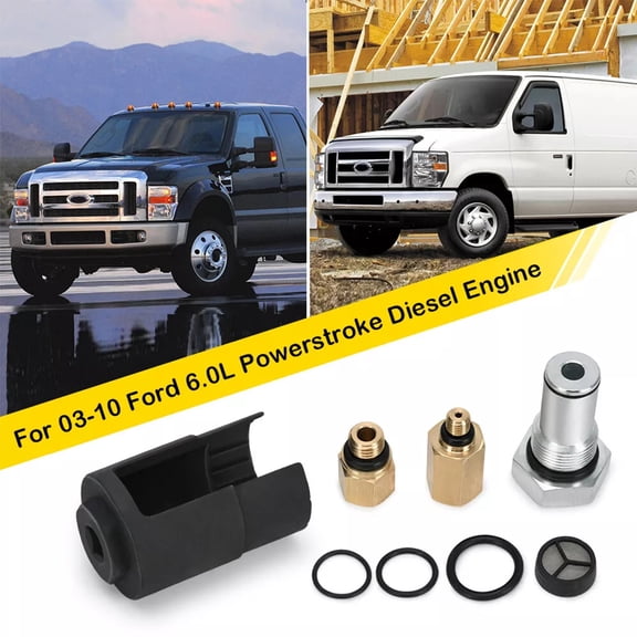 Fits 6.0L Ford Powerstroke IPR Valve Socket & Air Test Fitting Fuel Rail Adapter