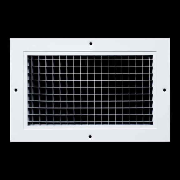 Fits 6x10 and 10x6 Duct Opening | Aluminum Eggcrate Return Air Grille | Low Noise & High Air Flow, Rust Proof Vent Cover Grill for Sidewall & Ceiling | White | Outer Dimensions: 7.75" X 11.75"