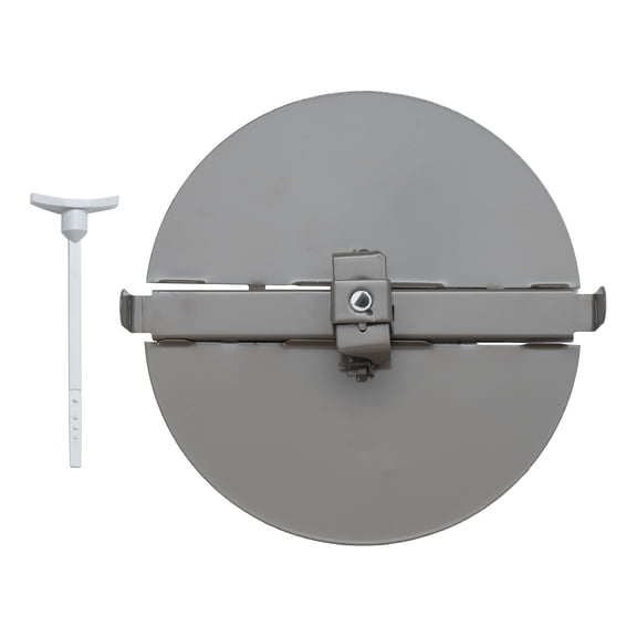 Fits 8 Inch Neck Air Duct | Steel Butterfly Damper by Handua | For Round Ceiling Air Supply Diffuser with Plastic Key-Handle | Brown | Outer Dimension: 9-1/2"