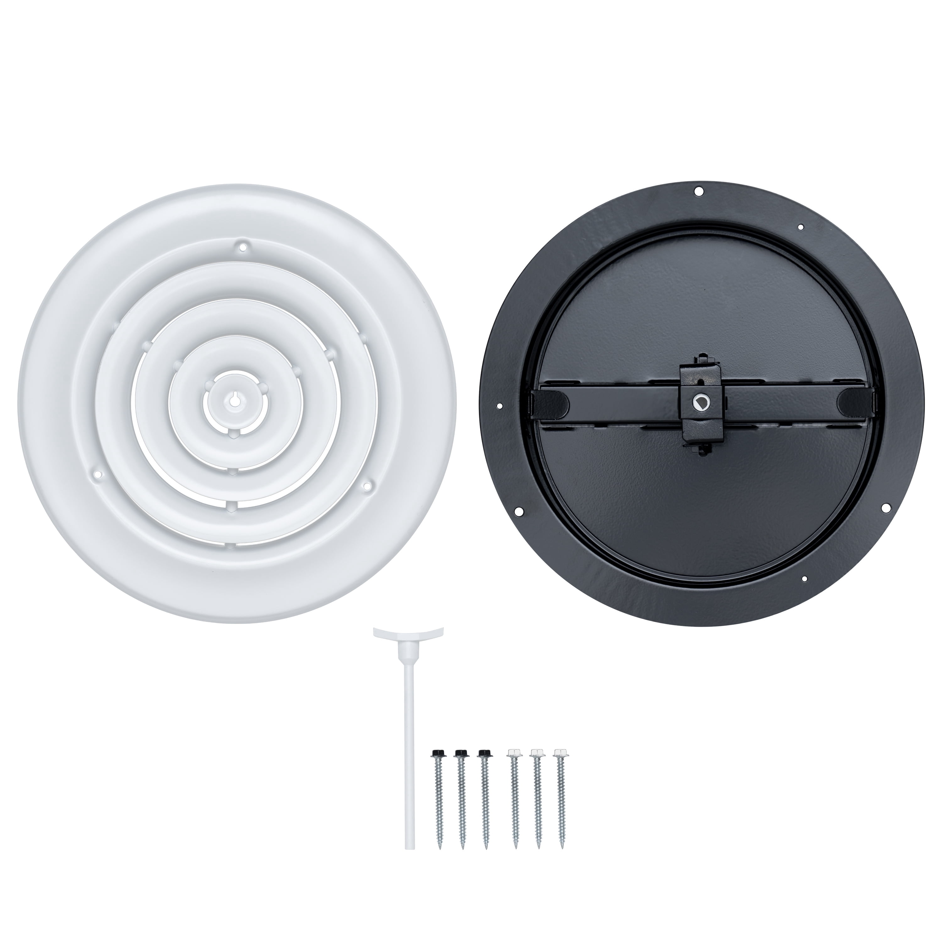 Outer Diffuser Fits 8 Inch Neck Air Duct | Steel Round Air Supply Diffuser for Ceiling ...