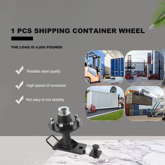 Fits 8 x 6.5 Lug Shipping Container Wheels 8000LB Bolt-on Spindle Kit