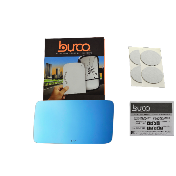 Fits 84-89 MB 190D, 190E Left Driver Mirror Glass Replacement Lens w/Adhesive USA.