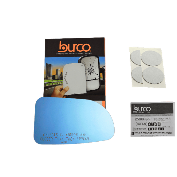 Fits 86-88 Mz RX-7 Right Passenger Convex Power Mirror (Glass Lens) Blue Tint