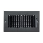 Fits 8x4 Duct Opening 2 WAY Steel Air Supply Diffuser by Handua | Register Vent Cover Grille for Sidewall and Ceiling | Black | Out Dim 9.75" X 5.75"