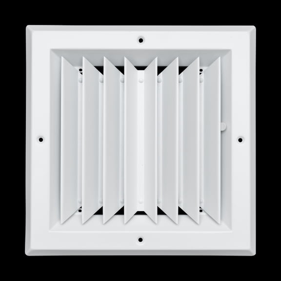 Fits 8x8 Duct Opening 2 WAY Aluminum Square Ceiling Diffuser by Handua | Register Vent Cover Grille for Ceiling | Rust Proof | White | Out Dim: 9.75" X 9.75"