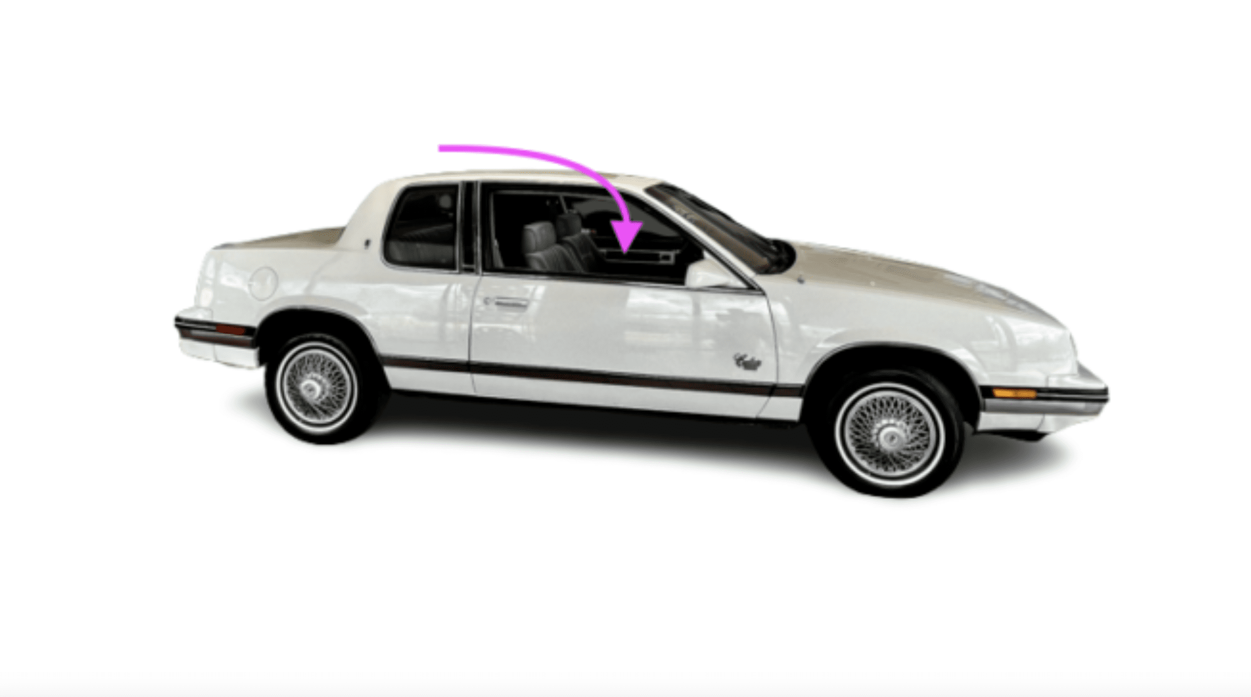 Fits:90-93 Buick Century, 90-91 Oldsmobile Cutlass Front Right Door Window Glass