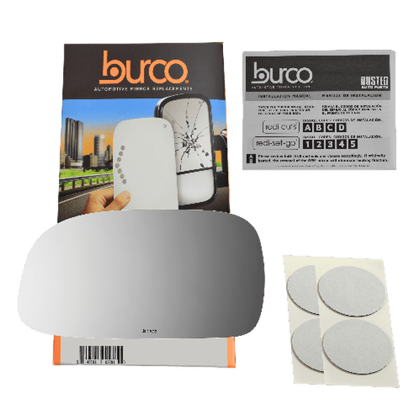 Fits 93-97 Corolla Left Driver Mirror Glass Lens w/Adhesive USA w/o Rear Backing Plate