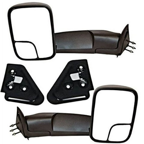 Fits 94-01 Pickup 1500 94-02 2500/3500 Lt/Rt Set Manual Tow Mirror w/Brkt
