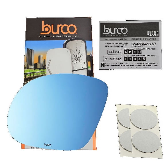 Fits 94-99 BMW M3 Left Driver Mirror Blue Glass Lens w/Adhesive USA Non Heated