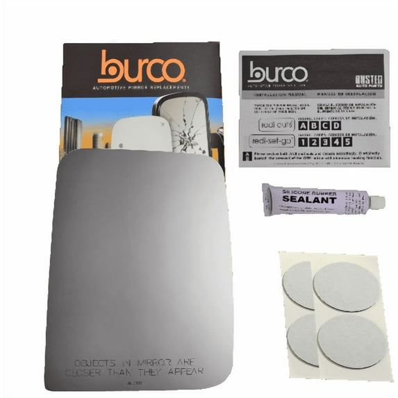 Fits 97-02 Wrangler/TJ, Right Passenger Replacement Mirror Glass Lens with Adhesive, USA