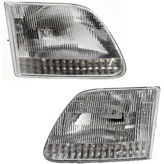 Fits 97-03 F150 (Except Harley & Lightning ed.) Left & Right Headlamp -Set