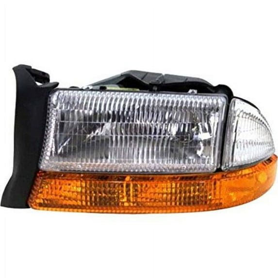 Fits 98-04 Dakota Left Driver Composite Headlamp Assembly w/Park Signal lamp