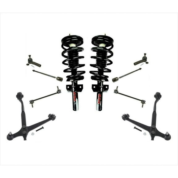 Fits 99-03 Windstar Loaded Springs Struts Control Arms Sway Bar Tie Rods 10pc