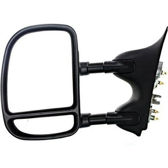 Fits 99-07 Ford SuperDuty Left Driver Man Mirror Tow w/Telesc Dual, Double Swing