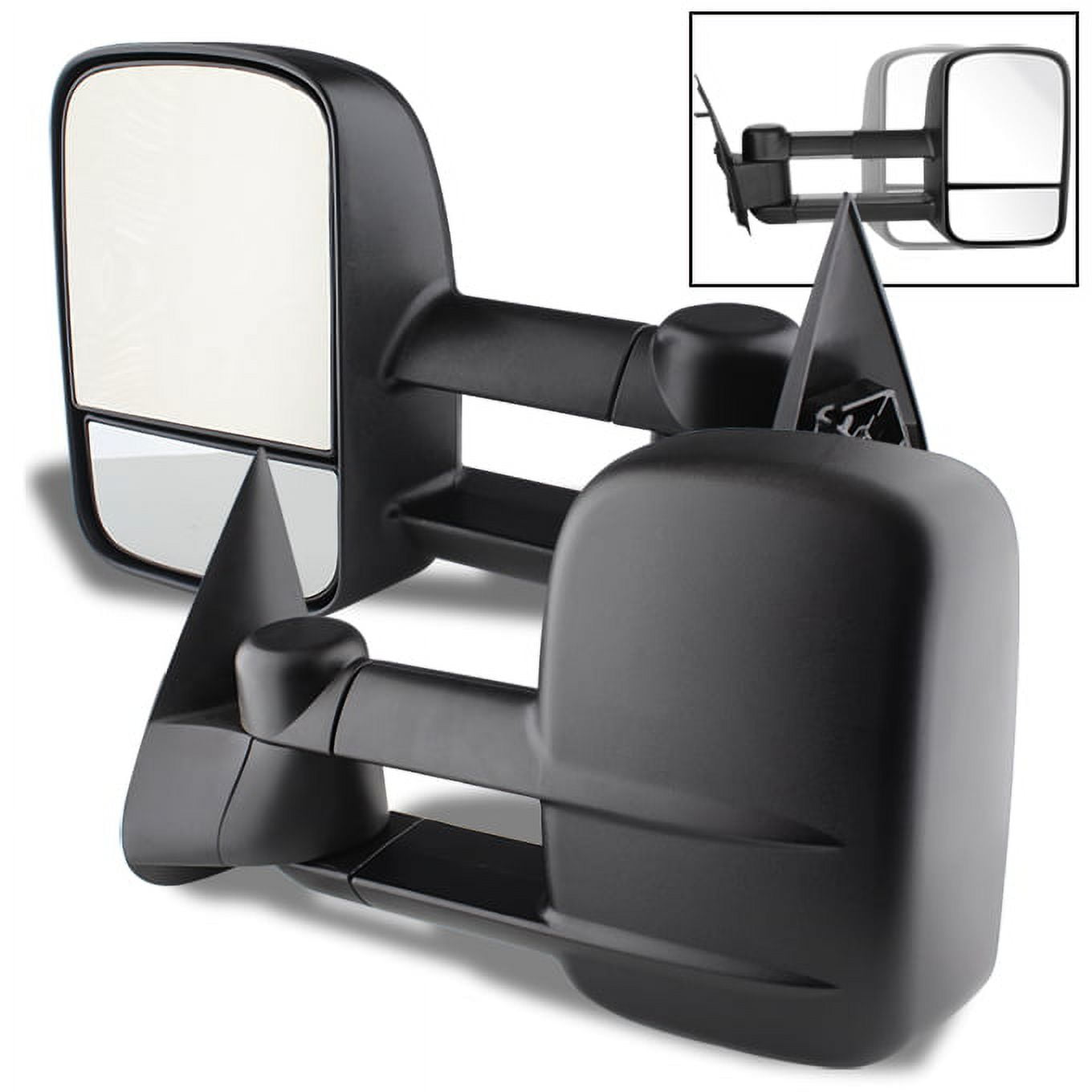AKKON - For 99-07 Chevy Silverado Pickup Truck Extendable Towing Manual Mirrors Driver+Passenger Side Pair Replacement