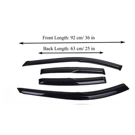 ZH Window Rain Guards Compatible with Acura TL 2004 2005 2006 2007 2008 - Premium Wind Deflectors for Front and Rear Windows, Easy Installation, Durable & Sleek Design, Set of 4