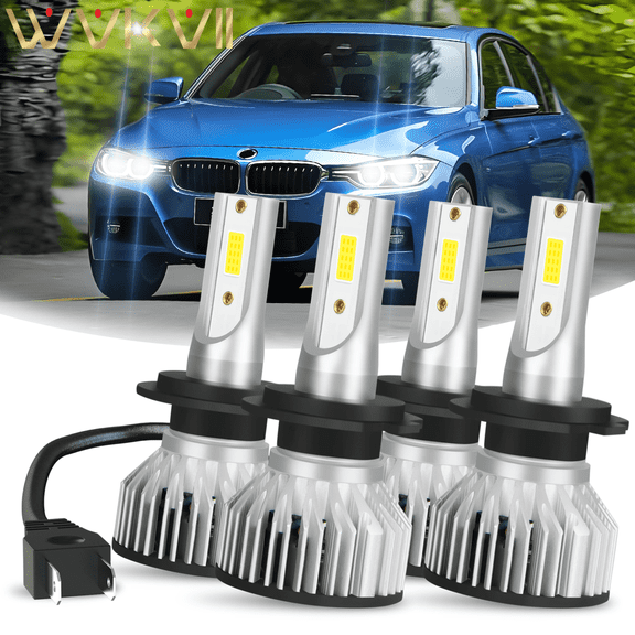 Fits BMW 328i 2007-2016 6000K LED Headlight High Low Beam Light Bulbs Combo 4pc