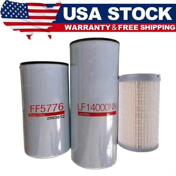 Fits CUMMINS ISX15 OIL CHANGE KIT LF14000NN, FF5776, K37-1029 Oil Fuel Filter US