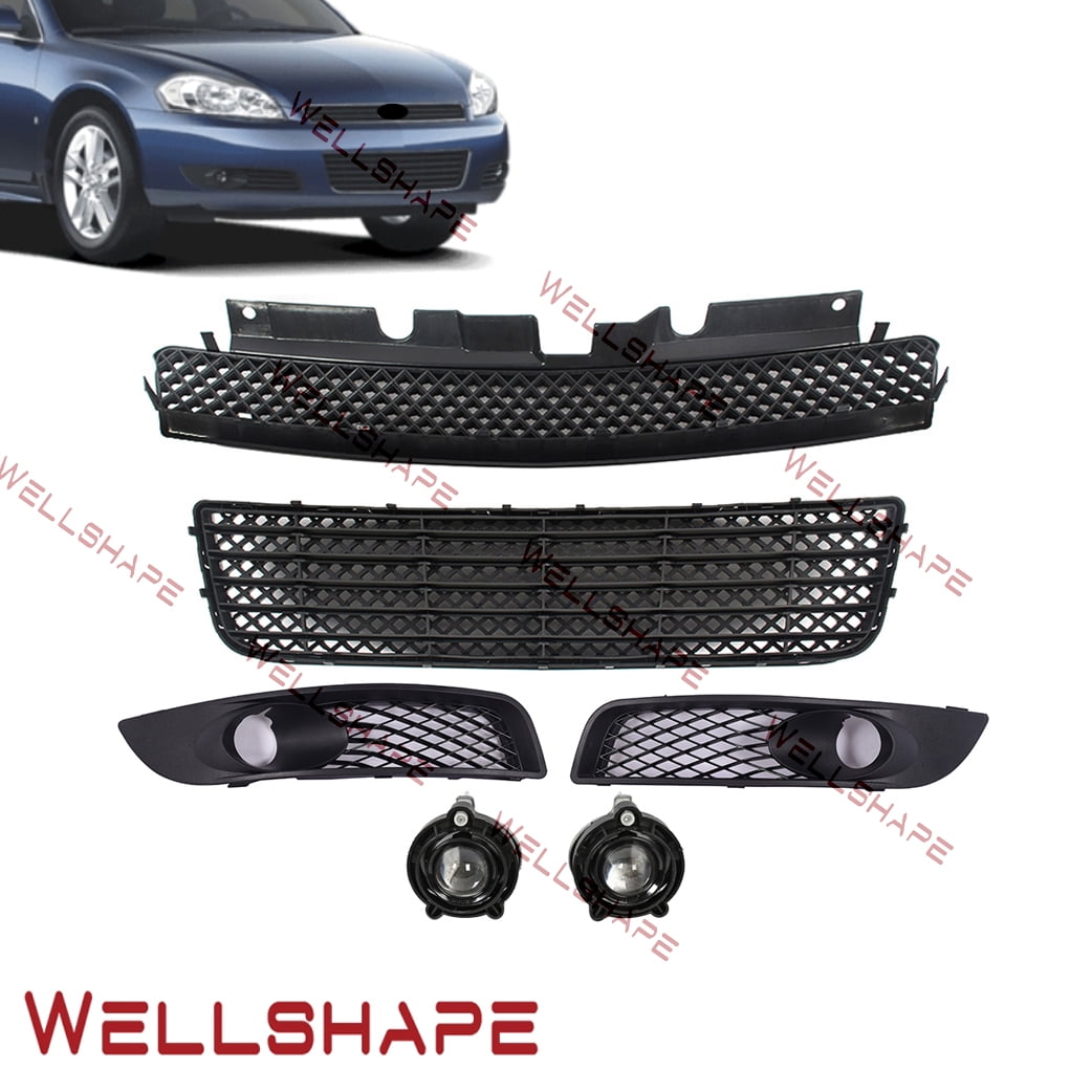 Fits Chevrolet Impala 20062013 Front Upper Lower Grille Mesh Fog