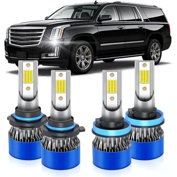 Fits for Chevrolet Suburban 2015-2021, Suburban 3500 HD with Halogen 2016-2019 High Low Beam Bulbs Combo, 6500K White, 1:1 Mini Halogen Size, LED Headlight Bulbs, Pack of 4