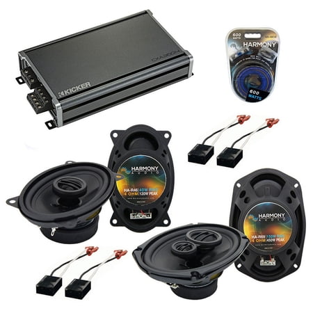 Fits Chevy Caprice 1985-1990 OEM Speaker Upgrade Harmony R46 R69 & CXA360.4 Amp