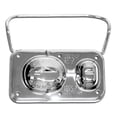 thumbnail image 1 of Fits Chevy GM Rectangular Master Cylinder Cover (Single Bail) Chrome, 1 of 1