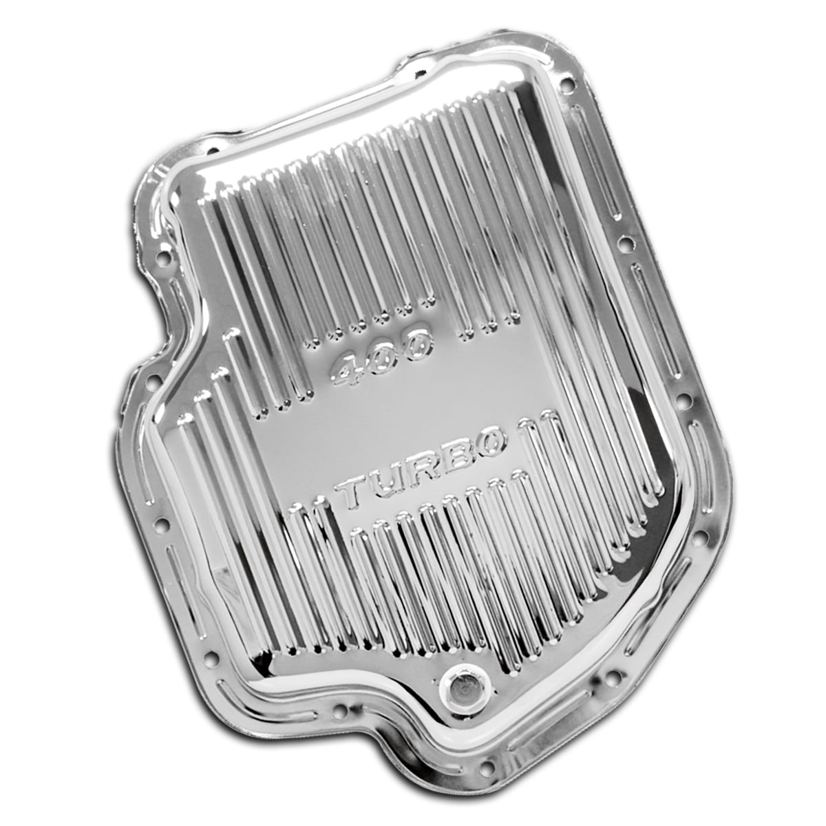 CobraTek Fits Chevy GM Turbo Th400 Steel Transmission Pan Chrome With