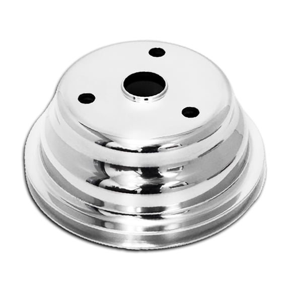 Cobra-Tek Fits Chevy SB Small Block Engine Aluminum Crank Pulley 1 Groove (Long) Polished