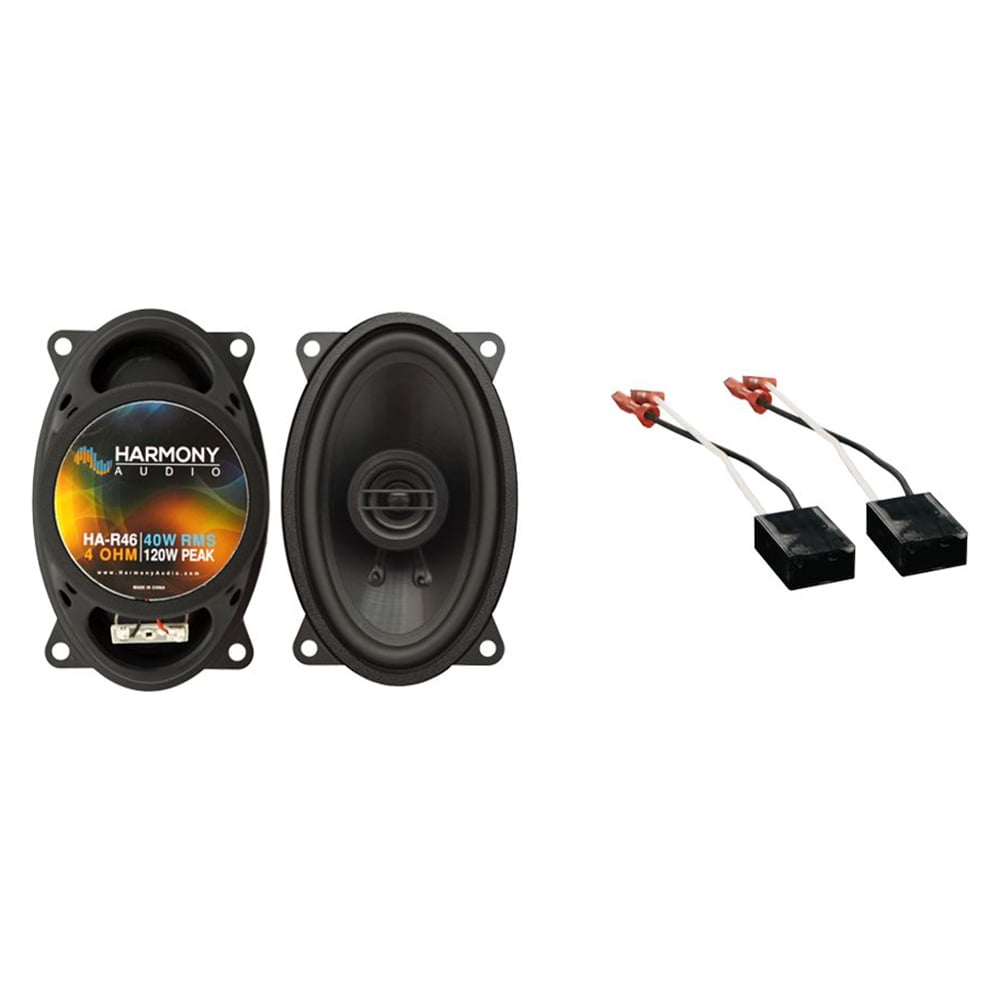 Harmony Audio Bundle Compatible With 1988-1994 GMC Sierra (2) HA -R46 4x6 New Factory Speaker Replacement Upgrade Package 120W Speakers With HA-724500 Factory Speaker Replacement Harness