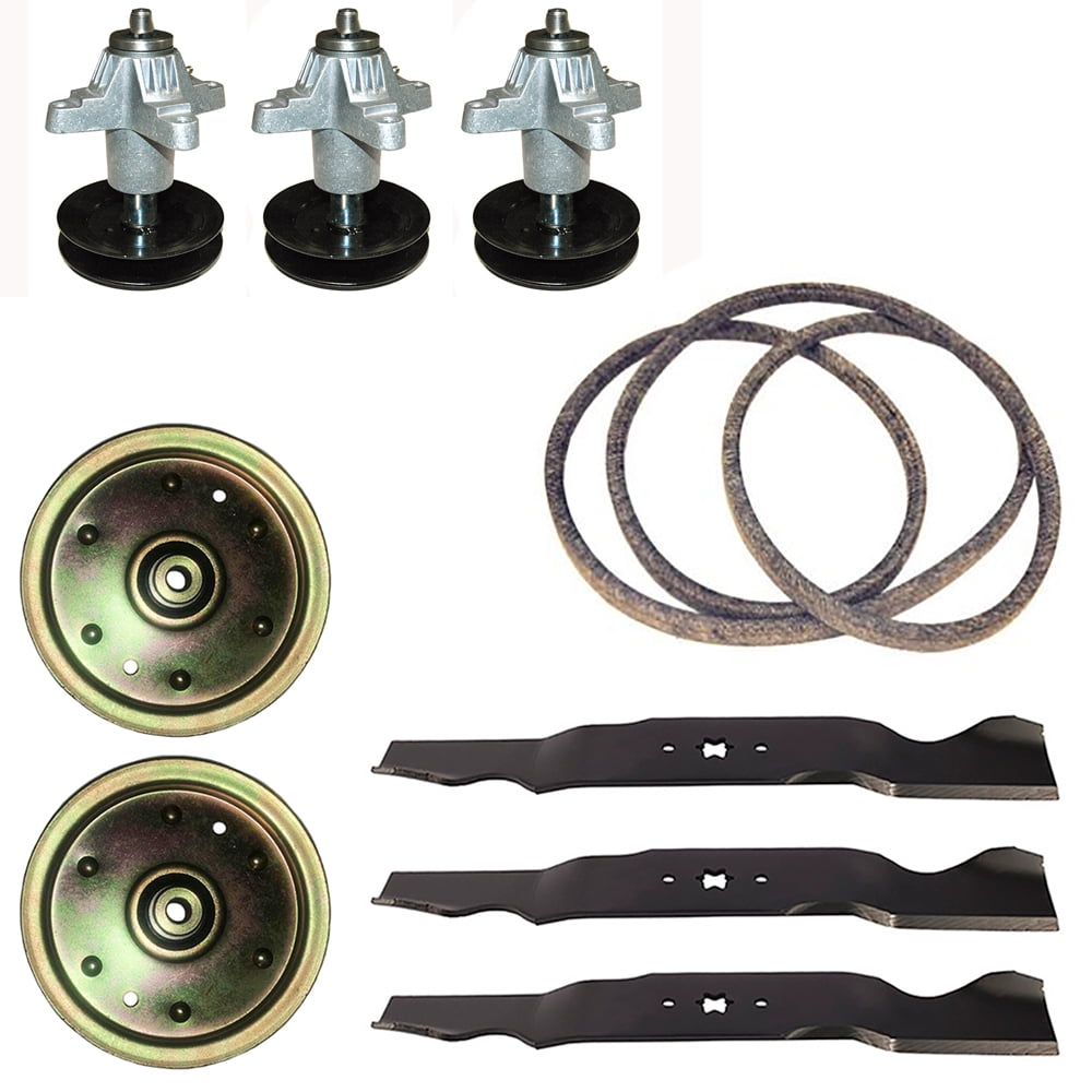 Fits Cub Cadet 54 RZT RZT54 Deck Rebuild Kit Spindles Blades Belt Idler