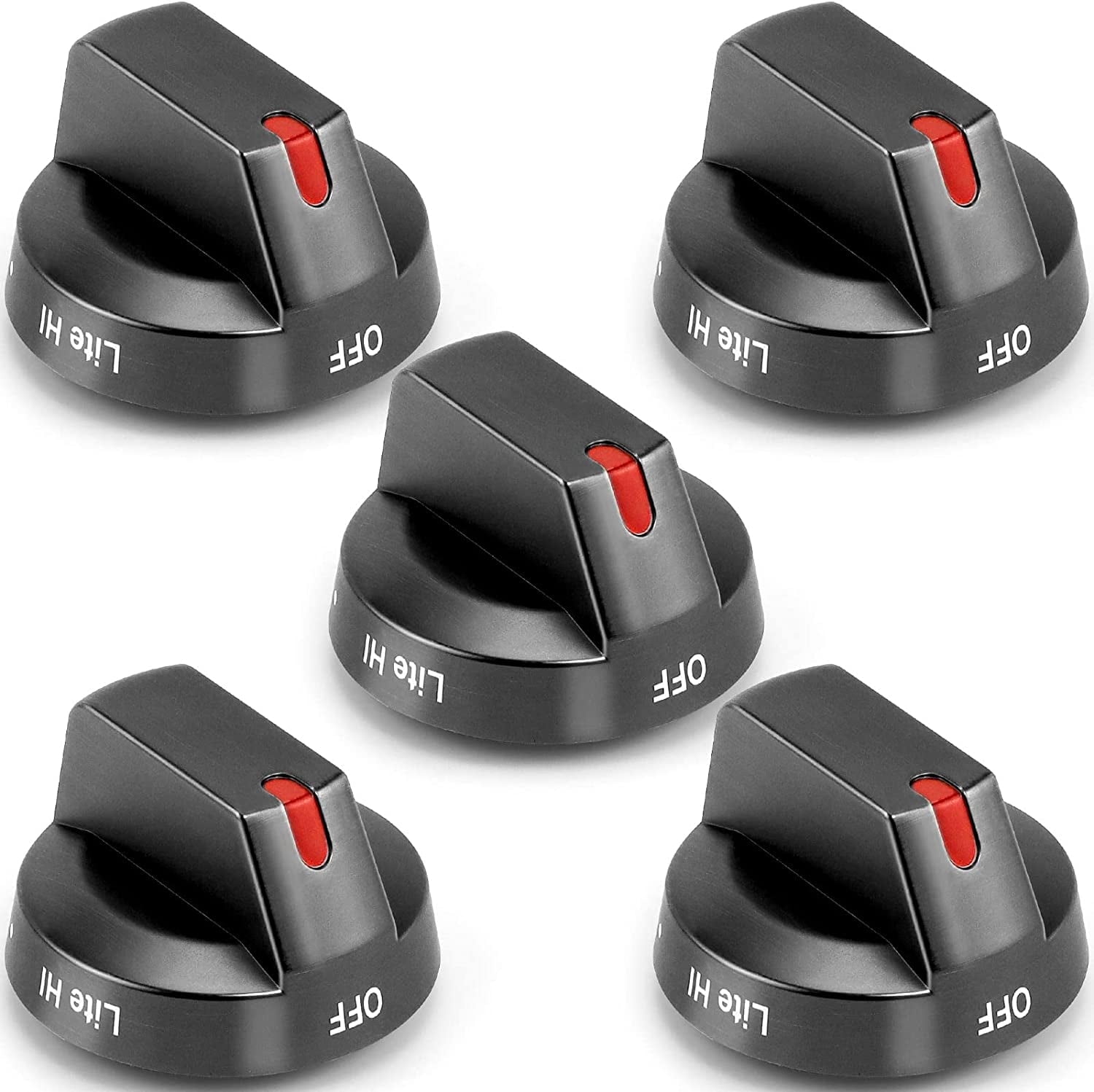 DG64-00473B Samsung Stove Knob Replacement, Gas Oven Stove Knobs - Only Replace Fits Model# Samsung Range Knobs NX58M6850SG NX58H5600SS NX58H5650WS NX58J7750SS top knobs 5-Pack